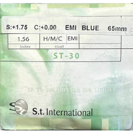 Фото 2 - Полімерна лінза ST INTER HI-MAX ind/1.56з покриттям +0,00\+6.00 65\70 діам блакитна