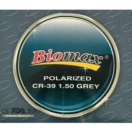Поляризаційна лінза BIOMAX CR-39 (сіра) POLARIZED Ind. 1,50 Ø70 (+0.0 / +6.0)