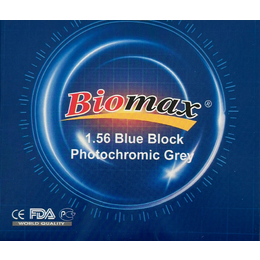 Полімер-фотохромна лінза BIOMAX BLUE BLOC (сіра) Ind.1.56 Ø70 (0.00\-0.25\-8.00)