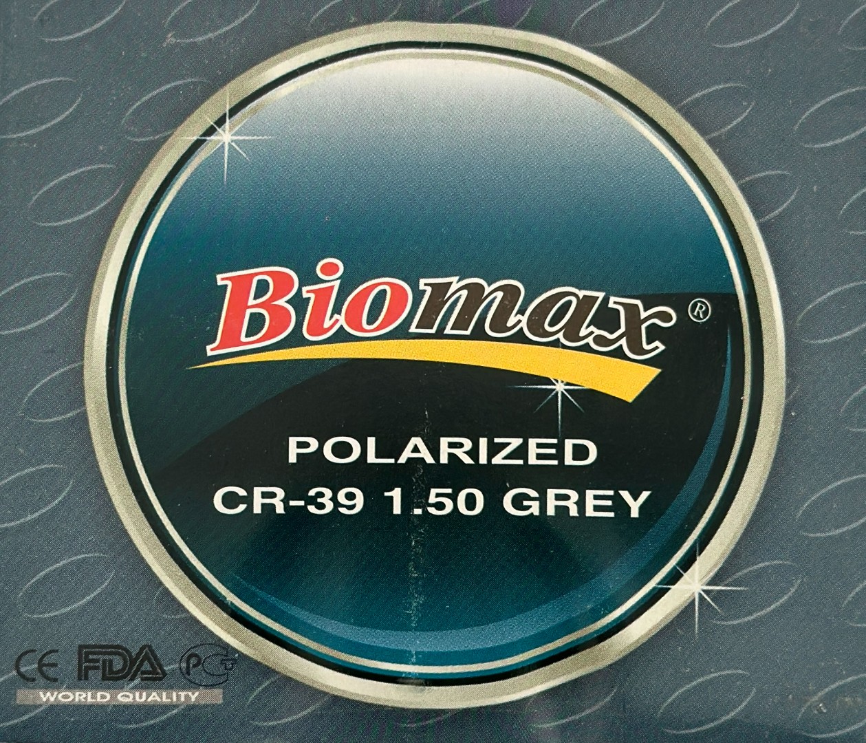Фото 1 - Поляризаційна лінза BIOMAX CR-39 (сіра)Ind.1.50 Ø75(0.00\-0.50\-6.00)