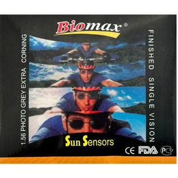 Полімерна фотохромна лінза BIOMAX (сірий) Ind.1.56  d.70 (-6.5\-10.00)