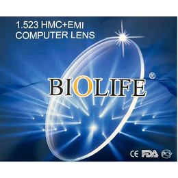 Мінеральна комп'ютерна лінза BIOLIFE з покриттям EMI Ind. 1,523 Ø65 (0.00 /-6.00)