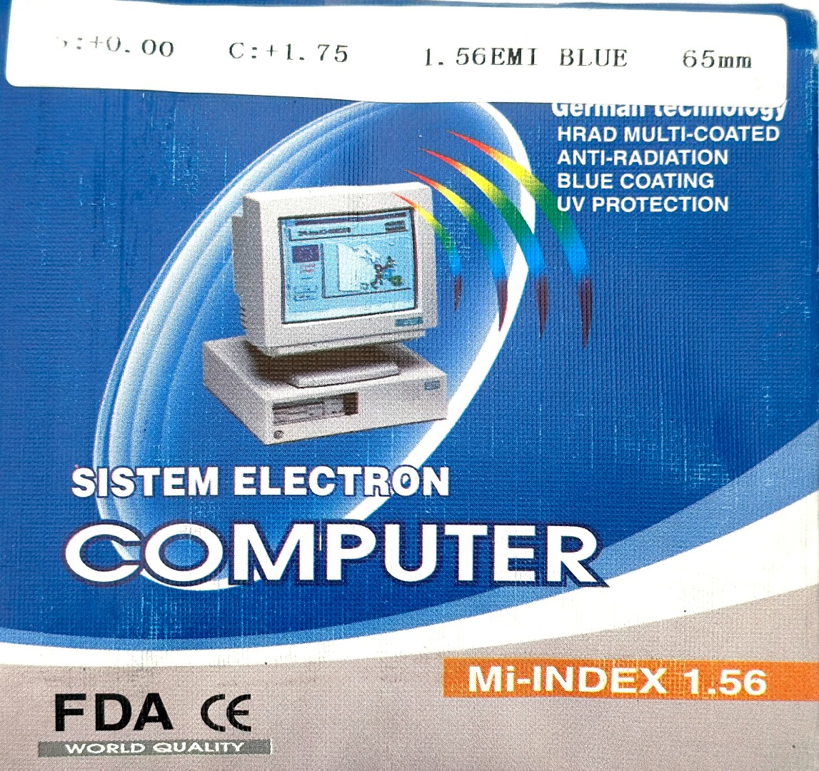Фото 2 - Полімерна астигматична компьютерна BIOMAX HI-MAX лінза  Ind. 1.56 Ø65 (SPH +0.75 / CYL-+6.00)