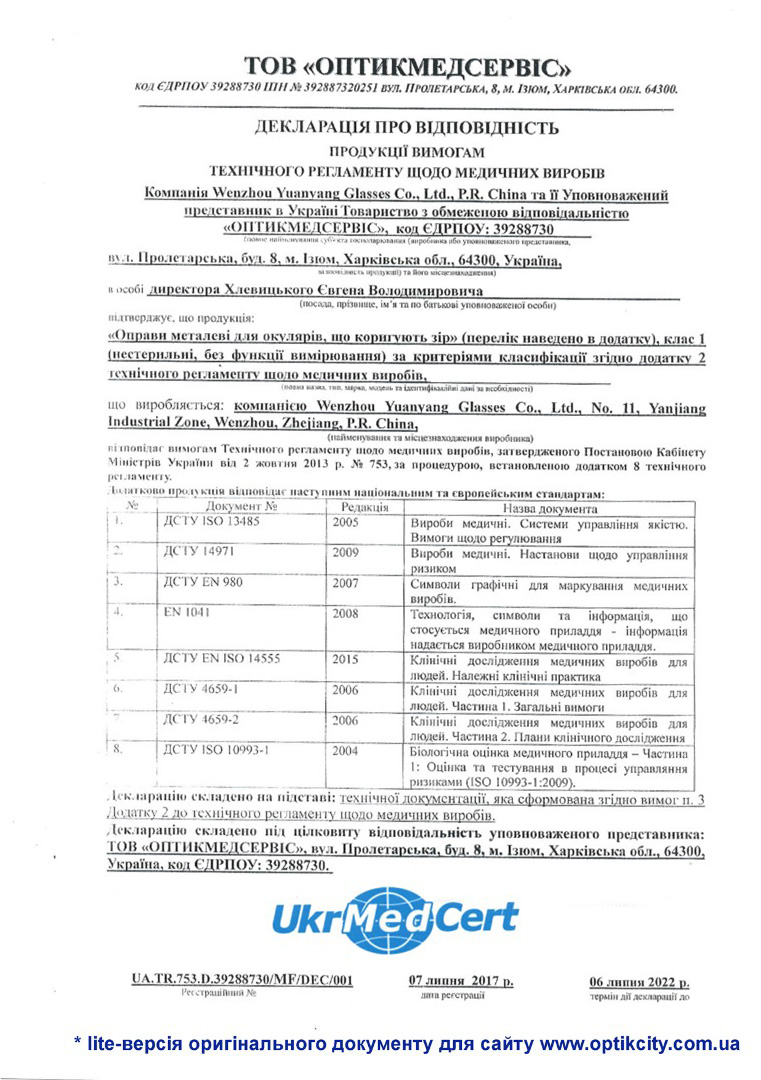 Оправи металеві